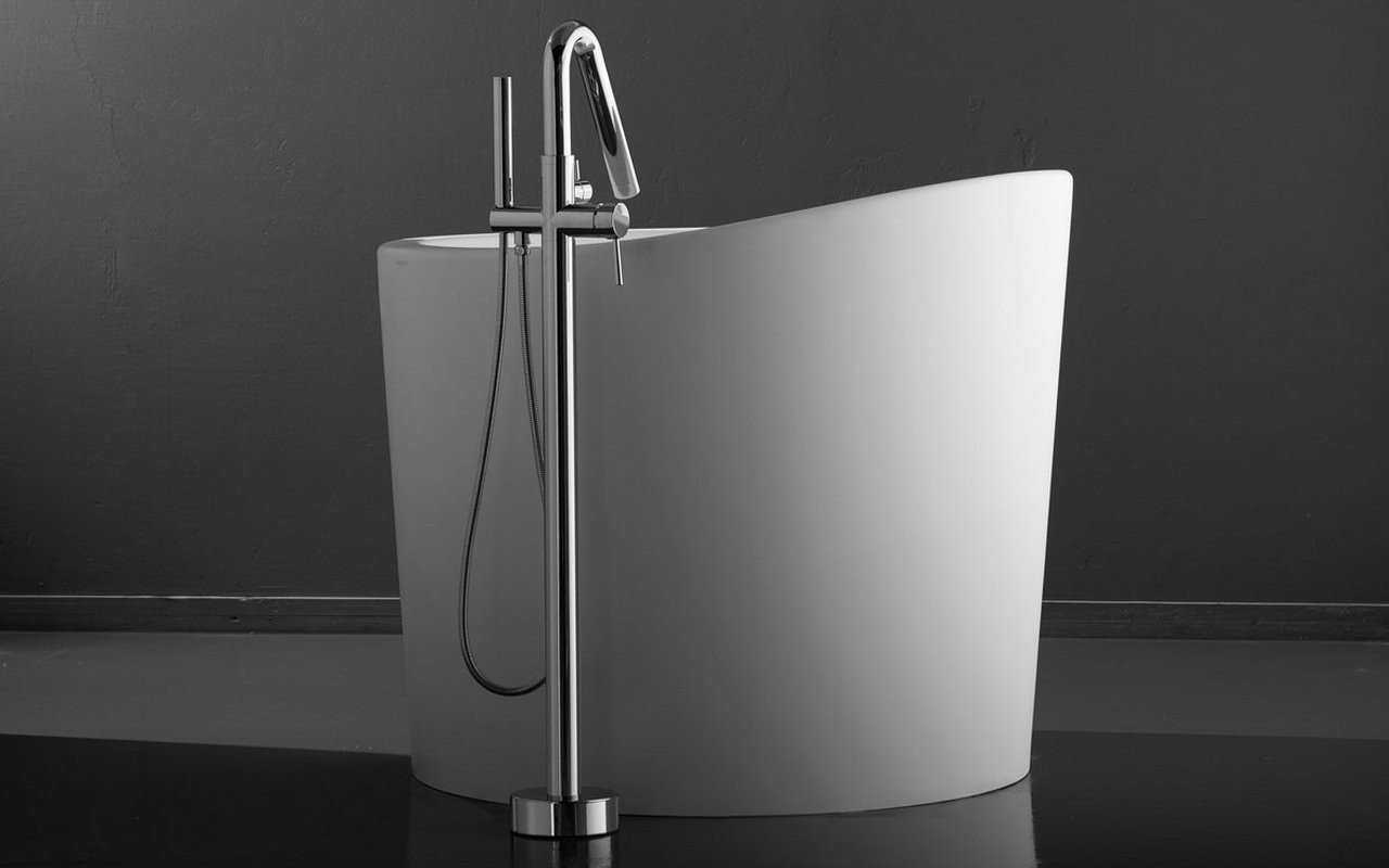 Aquatica Colonna Floor Mounted Tub Filler Chrome Buy Online