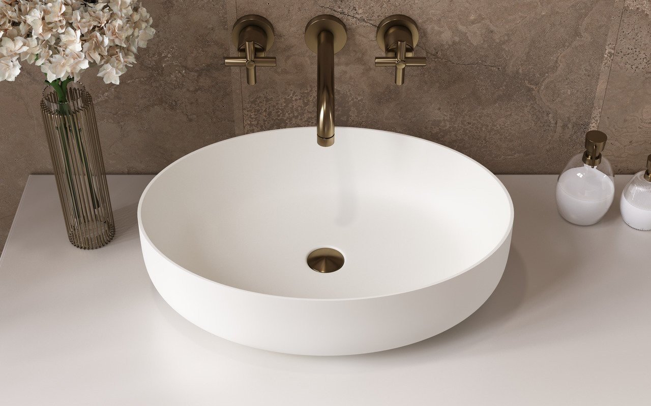 ᐈ 【Aquatica Aurora-Wht Oval Stone Bathroom Vessel Sink】 Buy 