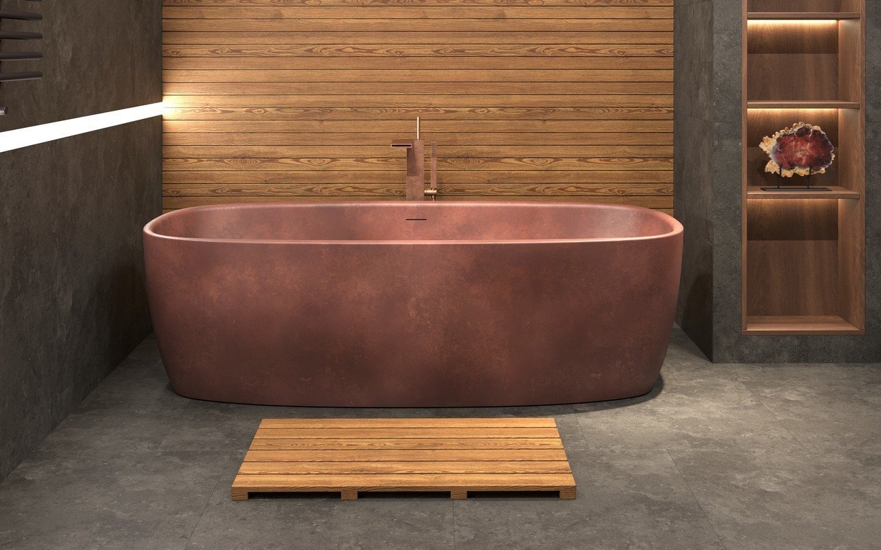 Aquatica Universal 36.25 Waterproof Iroko Wood Bathtub Tray