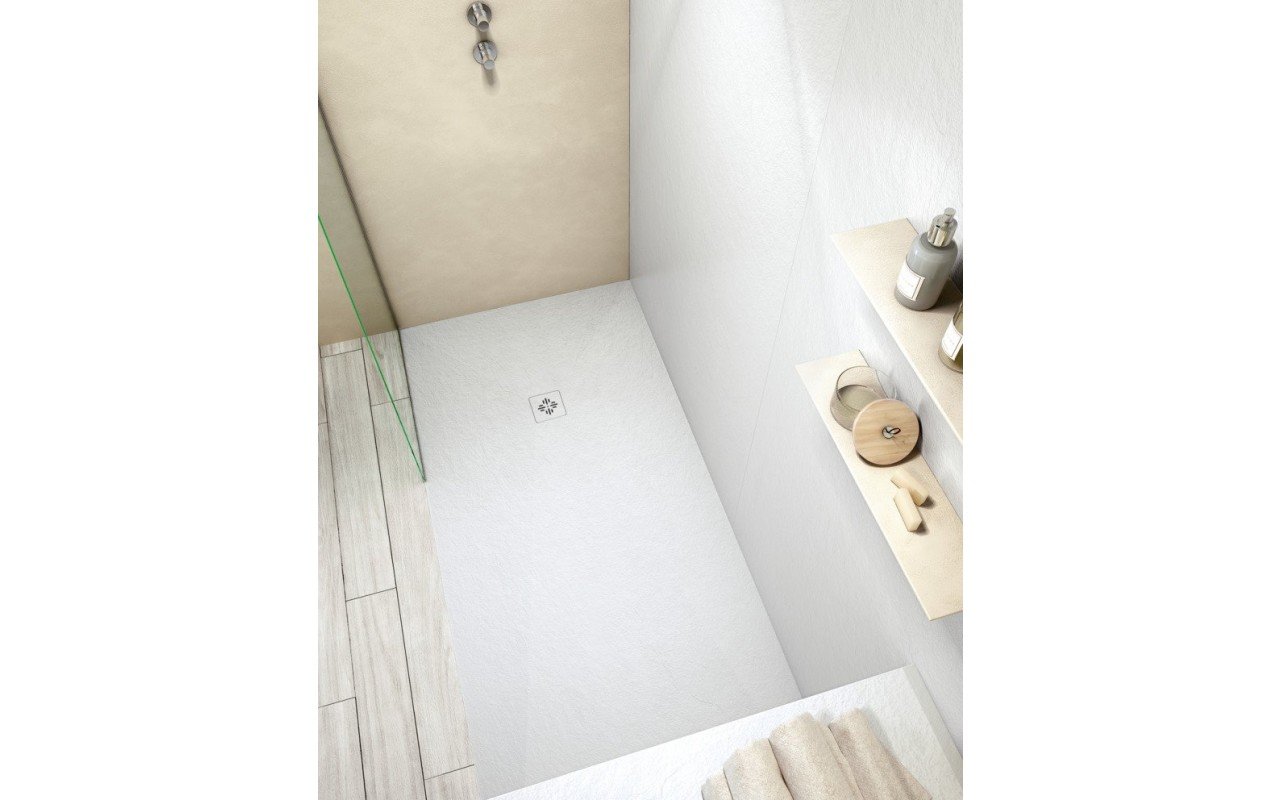 Aquatica Phantom Slate Mineral Composite Shower Tray White picture № 0