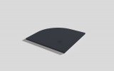 phantom slate shower tray ACQUATICA NEGRO 90x90 ANG STAR (web)