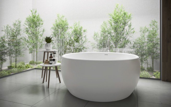 ᐈ 【Aquatica Aura Round Freestanding Solid Surface Bathtub】 Buy Online, Best  Prices