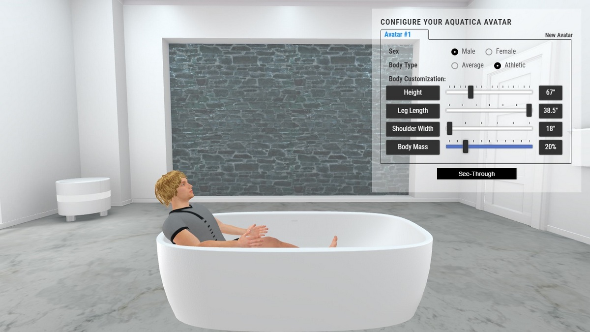 Aquatica Aura Mini Black Round Freestanding Solid Surface Bathtub