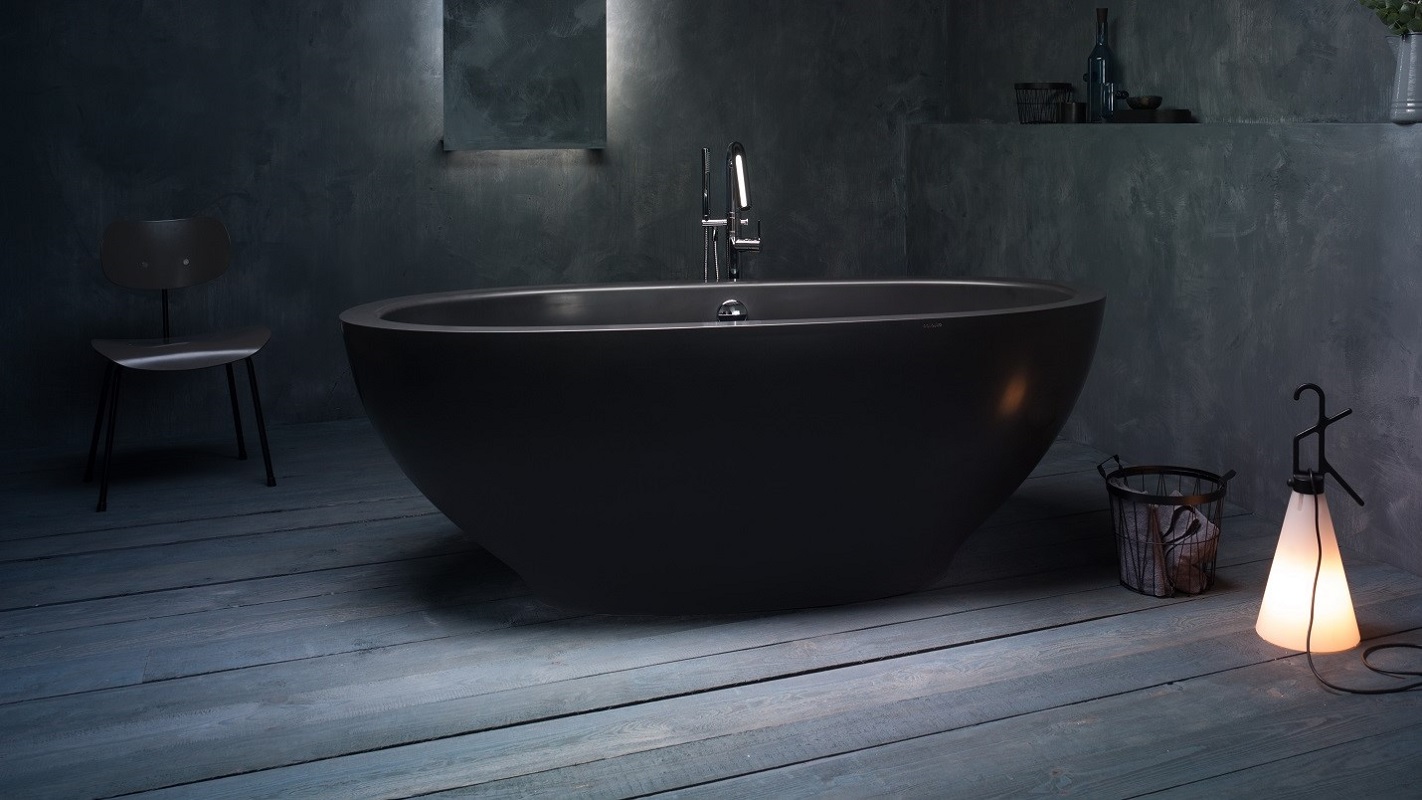 Aquatica Aura Mini Round Freestanding Solid Surface Bathtub